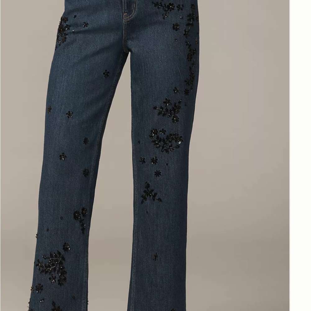 The Annie High-Rise Straight-Leg Jeans by Pilcro: Embellished Edition, size 28 - Picture 2 of 5